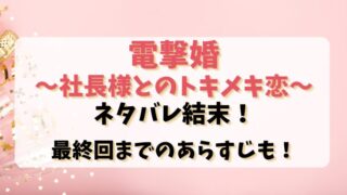 【電撃婚社長様とのトキメキ恋】ネタバレ結末！最終回までのあらすじも！