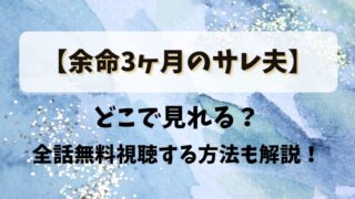 どこで見れる？全話無料視聴する方法も解説！