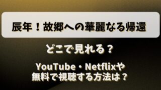 辰年故郷への華麗なる帰還 どこで見れる？YouTube・Netflixや無料で視聴する方法は？