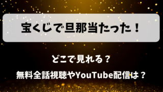 宝くじで旦那当たった どこで見れる?無料全話視聴やYouTube配信は?