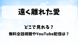 遠く離れた愛 どこで見れる?無料全話視聴やYouTube配信は?