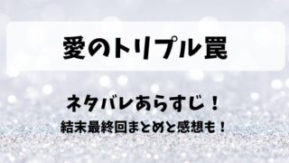 愛のトリプル罠 ネタバレあらすじ!結末最終回まとめと感想も!
