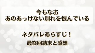今もなおあのあっけない別れを恨んでいる ネタバレあらすじ！最終回結末と感想