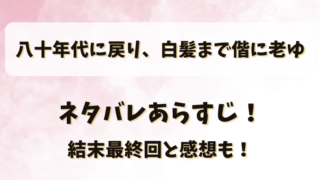 八十年代に戻り白髪まで偕に老ゆ ネタバレあらすじ!結末最終回と感想も!