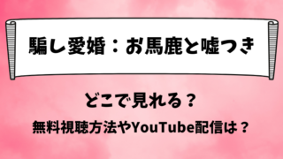 騙し愛婚お馬鹿と嘘つき どこで見れる？無料視聴方法やYouTube配信は？