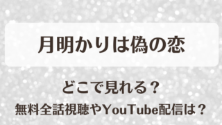 月明かりは偽の恋 どこで見れる？無料全話視聴やYouTube配信は？