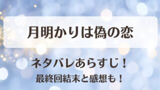 月明かりは偽の恋 ネタバレあらすじ！最終回結末と感想も！