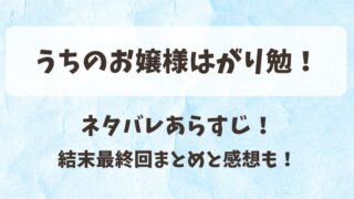 うちのお嬢様はがり勉 ネタバレあらすじ！結末最終回まとめと感想も！