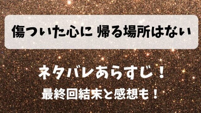 傷ついた心に帰る場所はない ネタバレあらすじ！最終回結末と感想も！