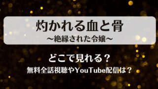 灼かれる血と骨絶縁された令嬢 どこで見れる？無料全話視聴やYouTube配信は？