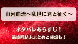 山河血流乱世に君と征く ネタバレあらすじ!最終回結末まとめと感想も!