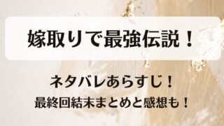嫁取りで最強伝説 ネタバレあらすじ!最終回結末まとめと感想も!