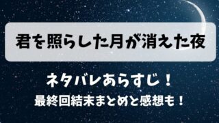 君を照らした月が消えた夜 ネタバレあらすじ！最終回結末まとめと感想も！