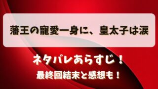 藩王の寵愛一身に皇太子は涙 ネタバレあらすじ！最終回結末と感想も！