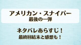 アメリカンスナイパー最後の一弾 ネタバレあらすじ！最終回結末と感想も！