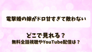 電撃婚の嫁がドロ甘すぎて敵わない どこで見れる？無料全話視聴やYouTube配信は？