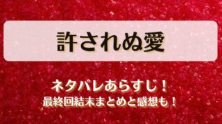 許されぬ愛 ネタバレあらすじ！最終回結末まとめと感想も！