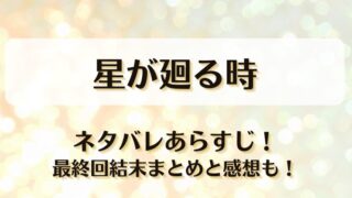 星が廻る時 ネタバレあらすじ！最終回結末まとめと感想も！