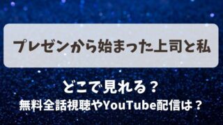 プレゼンから始まった上司と私 どこで見れる？無料全話視聴やYouTube配信は？