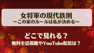 女将軍の現代鉄則この家のルールは私が決める どこで見れる？無料全話視聴やYouTube配信は？