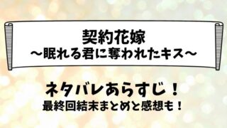契約花嫁眠れる君に奪われたキス ネタバレあらすじ！最終回結末まとめと感想も！