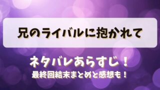 兄のライバルに抱かれて ネタバレあらすじ！最終回結末まとめと感想も！