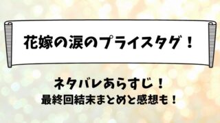 花嫁の涙のプライスタグ ネタバレあらすじ！最終回結末まとめと感想も！