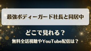 最強ボディーガード社長と同居中 どこで見れる？無料全話視聴やYouTube配信は？