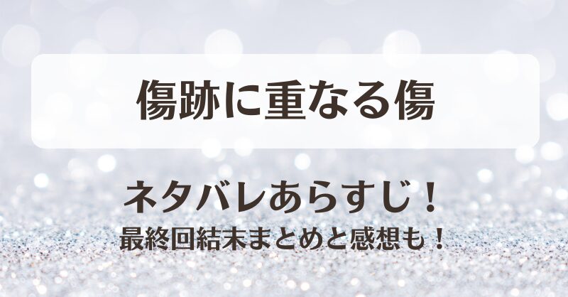 傷跡に重なる傷 ネタバレあらすじ！最終回結末まとめと感想も！