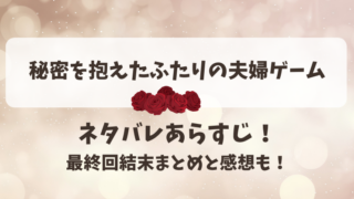 秘密を抱えたふたりの夫婦ゲーム ネタバレあらすじ！最終回結末まとめと感想も！