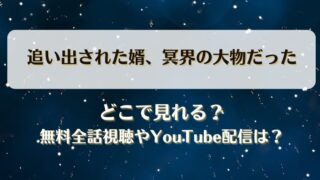 追い出された婿冥界の大物だった どこで見れる？無料全話視聴やYouTube配信は？