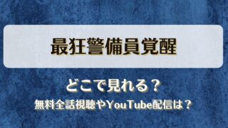 最狂警備員覚醒 どこで見れる？無料全話視聴やYouTube配信は？
