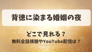背徳に染まる婚姻の夜 どこで見れる？無料全話視聴やYouTube配信は？