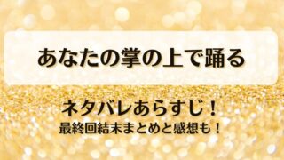 あなたの掌の上で踊る ネタバレあらすじ！最終回結末まとめと感想も！