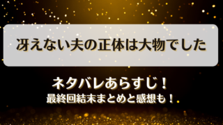 冴えない夫の正体は大物でした ネタバレあらすじ！最終回結末まとめと感想も！