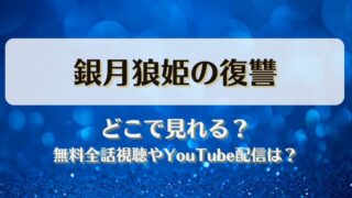 銀月狼姫の復讐 どこで見れる？無料全話視聴やYouTube配信は？