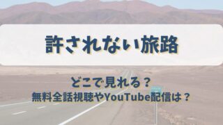 許されない旅路 どこで見れる？無料全話視聴やYouTube配信は？