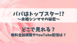 パパはトップスター未婚シンママの秘密 どこで見れる？無料全話視聴やYouTube配信は？