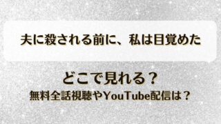 夫に殺される前に私は目覚めた どこで見れる？無料全話視聴やYouTube配信は？