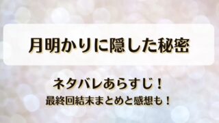 月明かりに隠した秘密 ネタバレあらすじ！最終回結末まとめと感想も！