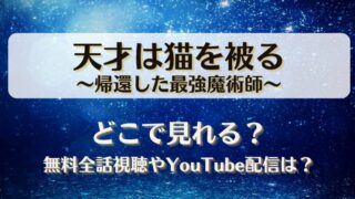 天才は猫を被る帰還した最強魔術師 どこで見れる？無料全話視聴やYouTube配信は？