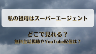 私の祖母はスーパーエージェント どこで見れる？無料全話視聴やYouTube配信は？