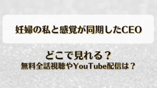 妊婦の私と感覚が同期したCEO どこで見れる？無料全話視聴やYouTube配信は？